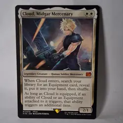 Magic: The Gathering Cloud, Midgar Mercenary M0010 Legendary White ATK/2 DEF/1 - Image 1