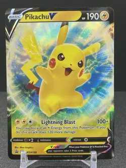 Pokemon Pikachu V Sword & Shield Promo Ultra Rare Full Art #SWSH198 - Image 1