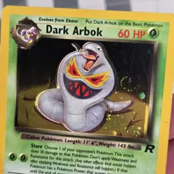 Dark Arbok Holo Shift Error Misprint Team Rocket Pokemon Card 2/82 - Image 2