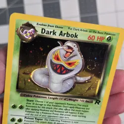 Dark Arbok Holo Shift Error Misprint Team Rocket Pokemon Card 2/82 - Image 3