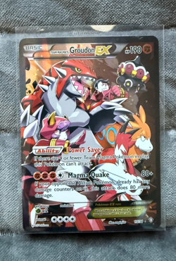 Team Magma's Groudon EX 15/34 Double Crisis Holo Full Art Pokemon Card TCG - Image 3