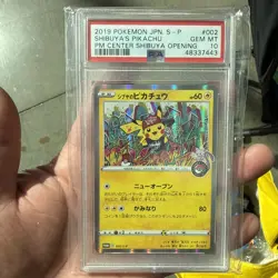2019 POKEMON JPN S PROMO POKEMON CENTER SHIBUYA OPENING SHIBUYA'S PIKACHU PSA 10 - Image 1