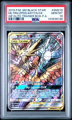 Pokemon TCG Moltres & Zapdos & Articuno GX SM210 Promo - PSA 10 Gem Mint - Image 1