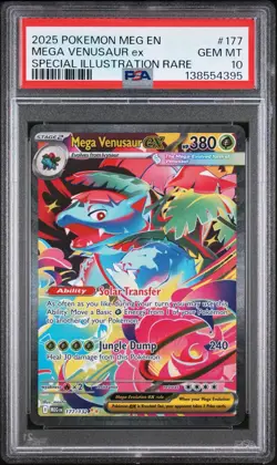 2025 POKEMON MEG EN-MEGA EVOLUTION #177 MEGA VENUSAUR EX PSA 10 - Image 1