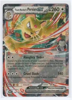 TEAM ROCKET'S PERSIAN EX 150/182 Pokemon TCG Double Rare Destined Rivals NM - Image 1