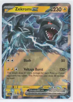 ZEKROM EX 034/086 Pokemon TCG Double Rare Black Bolt NM - Image 1