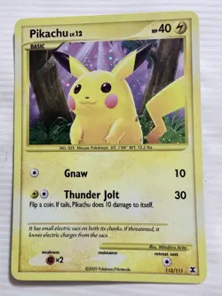 Pokemon TCG Rising Rivals Secret Rare Holo Pikachu 112/111 Near Mint - Image 1