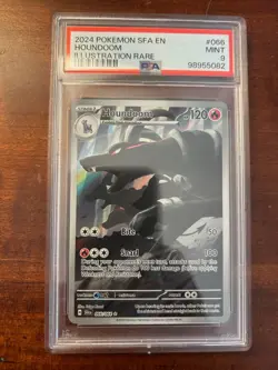 2024 POKEMON SFA EN-SHROUDED FABLE ILLUSTRATION RARE #066 HOUNDOOM PSA 9 - Image 1