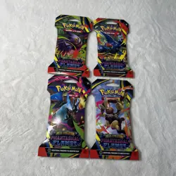 4X POKEMON MEGA EVOLUTION PHANTASMAL FLAMES SLEEVED BOOSTER PACKS FULL ART SET4 - Image 1