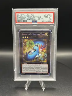 Yugioh Number 49: Fortune Tune NUMH-EN029 Secret Rare 1st PSA 10 - Image 1