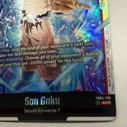 Dragon Ball Super Fusion World Son Goku FB04-129 SCR Ultra Limit English - Image 4