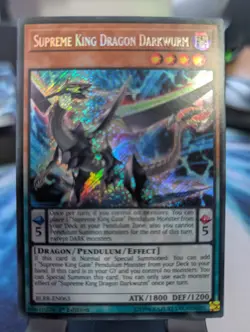 YuGiOh! Supreme King Dragon Darkwurm BLRR-EN063 Secret Rare 1st Ed - Image 1