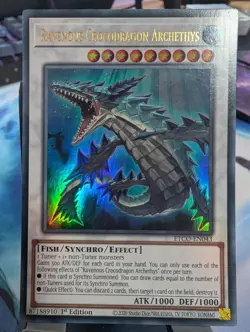 YuGiOh! Ravenous Crocodragon Archethys ETCO-EN043 Ultra Rare 1st Ed - Image 1