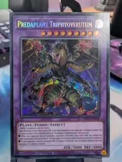 YuGiOh! Predaplant Triphyoverutum LDS3-EN076 Secret Rare* - Image 1