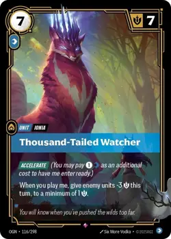 Thousand-Tailed Watcher Foil Riftbound Origins OGN 116/298 Ionia Unit Card NM - Image 1