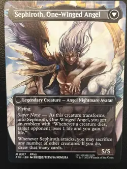 MTG English Sephiroth, Fabled SOLDIER (Borderless) (0317) NM Normal - Image 2