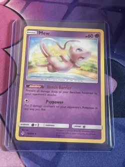 Pokemon TCG Mew 76/214 Sun & Moon Unbroken Bonds Non-Holo Rare Card - Image 1