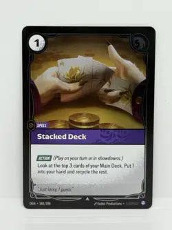 Stacked Deck Spell Riftbound Origins TCG Card NM - Image 1