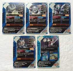 Lot of 5 Japanese Kamen Rider Battle: GANBA LEGENDS Super Rare Card Set - Image 2