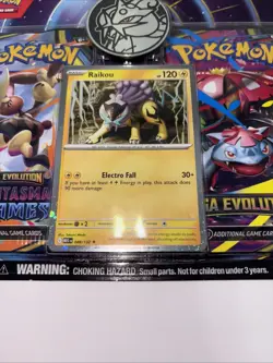 Pokemon TCG Phantasmal Flames 2 Pack Blister Raikou Promo Card & Coin Sealed - Image 2