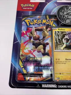 Pokemon TCG Phantasmal Flames 2 Pack Blister Raikou Promo Card & Coin Sealed - Image 3