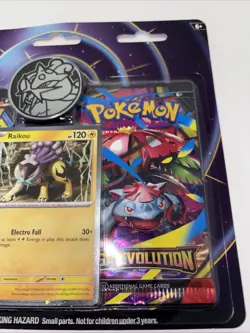 Pokemon TCG Phantasmal Flames 2 Pack Blister Raikou Promo Card & Coin Sealed - Image 4
