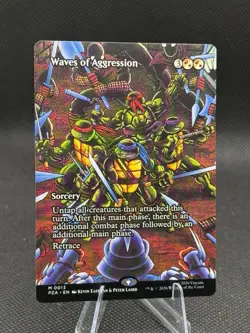 2026 MTG TEENAGE MUTANT NINJA TURTLES Waves of Aggression (Borderless) #13 tmnt - Image 1