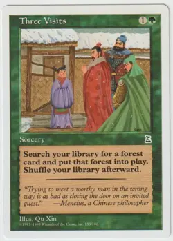 MAGIC THE GATHERING THREE VISITS 3 KINGDOMS EDITION MINT/NEAR MINT - Image 1