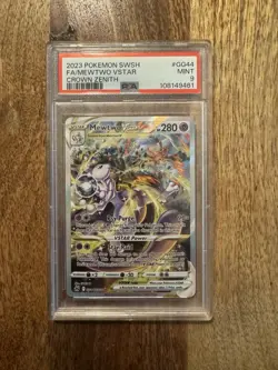 Pokemon Mewtwo VSTAR TCG Crown Zenith: Galarian Gallery GG44/GG70 PSA 9 - Image 1