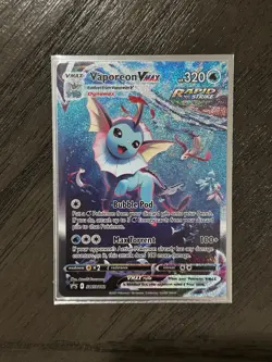 Pokemon Vaporeon VMAX SWSH182 Promo Rapid Strike Holo Sword & Shield - Image 1