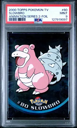 2000 TOPPS POKEMON TV ANIMATION SER 2 FOIL #80 SLOWBRO PSA 9 - Image 1