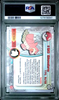 2000 TOPPS POKEMON TV ANIMATION SER 2 FOIL #80 SLOWBRO PSA 9 - Image 2