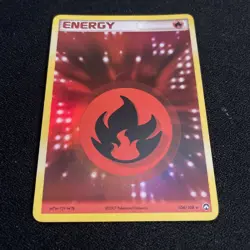 Fire Energy 104/108 Pokemon TCG 2007 EX Power Keepers Holo - Image 1