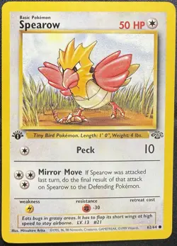 Pokemon TCG Spearow 62/64 Jungle Set First Edition Common Vintage - Image 1
