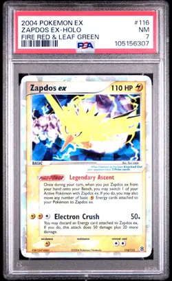 Zapdos ex Holo PSA 7 Pokemon Ex Fire Red & Leaf Green #116 - Image 1