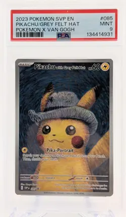 Pokemon - Van Gogh Pikachu with Grey Felt Hat - PSA 9 - Image 1