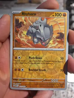 Rhyhorn 111/165 SV 151 2023 NM Reverse Holo Pokemon TCG - Image 1