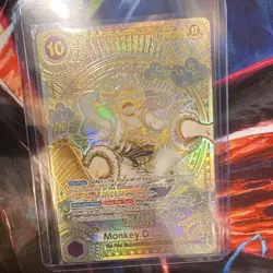Bandai Monkey.D.Luffy Holo Character One Piece CCG 2000 HP PROXY CARD - Image 1