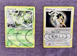 Lot of 2 Pokemon TCG 2009 Platinum Arceus Holofoil Cards A2 & A5 LP - Image 1