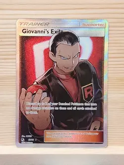 Giovanni's Exile 67/68 Hidden Fates Ultra Rare Full Art Holo Card NM Condition - Image 1