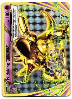 Nidoking BREAK 46/108 - Evolutions Rare BREAK Pokemon TCG - M/LP Card - Image 1