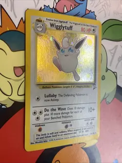 Wigglytuff Swirl 19/130 Pokemon TCG Base Set 2 Holo Foil Rare Card LP Swirl - Image 2