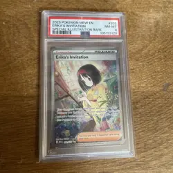 Erika's Invitation Pokemon 151 Card 203/165 Special Illustration Rare - PSA 8 - Image 3