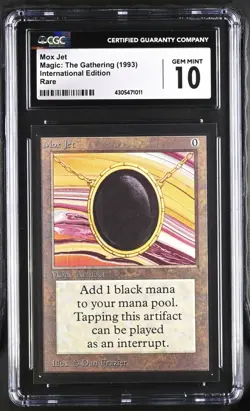 Mox Jet (CGC GEM MINT 10) - MTG International Collectors' Edition (CE/IE) - Image 1