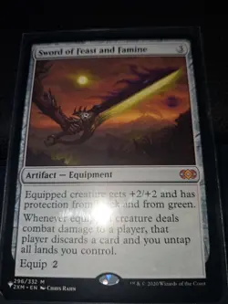 Sword of Feast and Famine (Non-foil) The List Reprints 296/332 Mythic MTG - Image 1