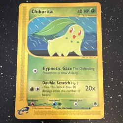 Chikorita 099/165 Expedition Base Set Common Regular 40 HP Pokemon TCG English - Image 1