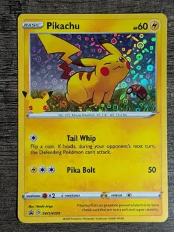 POKEMON HOLO PIKACHU SWSH039 PROMO SWORD & SHIELD 2020 LP-NM NEW ARCEUS SLEEVE - Image 1