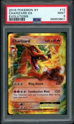2016 Pokemon XY Evolutions Charizard EX #12 PSA 9 MINT - Image 1