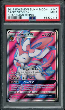 2017 Pokemon SM Guardians Rising Sylveon GX Full Art #140 PSA 9 MINT - Image 1