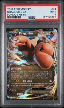 Pokemon Dragonite EX XY - Furious Fists 74/111 Holo Ultra Rare PSA 9 - Image 1